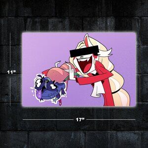 Hazbin Hotel Charlie Pug Burger poster - 11x17 series wall art print merch